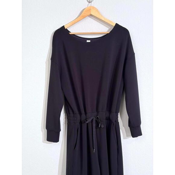 Spanx AirEssentials Jumpsuit XL Petite Black Travel Loungewear Athleisure - Picture 3 of 14